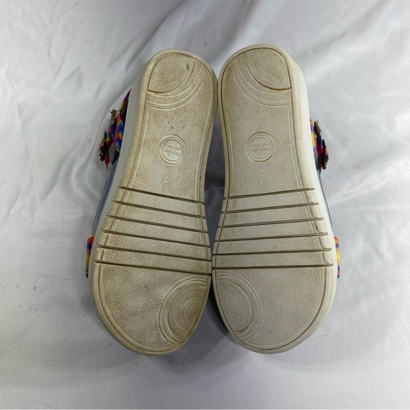 Wonder Nation Multi-Color Spiral Tie-Dye Ankle Strap Open Toe Platform Sandals - Picture 4 of 9